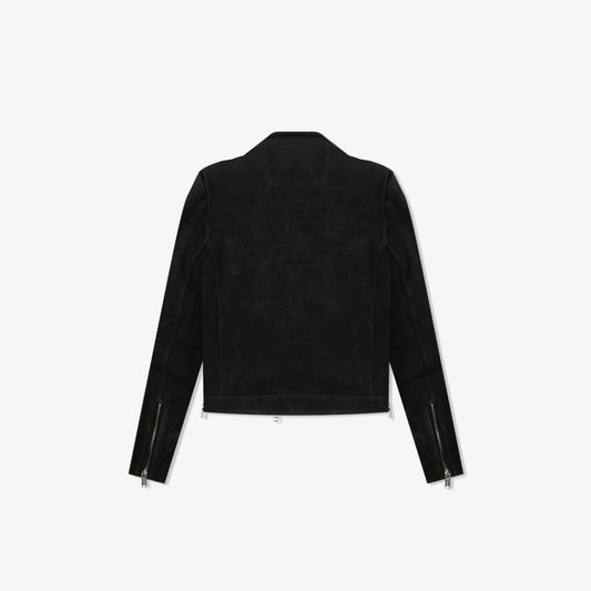 REBELLION BLACK SUEDE MOTO JACKET