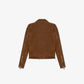 REBELLION TOBACCO SUEDE MOTO JACKET