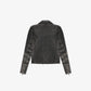 REBELLION BLACK LEATHER MOTO JACKET