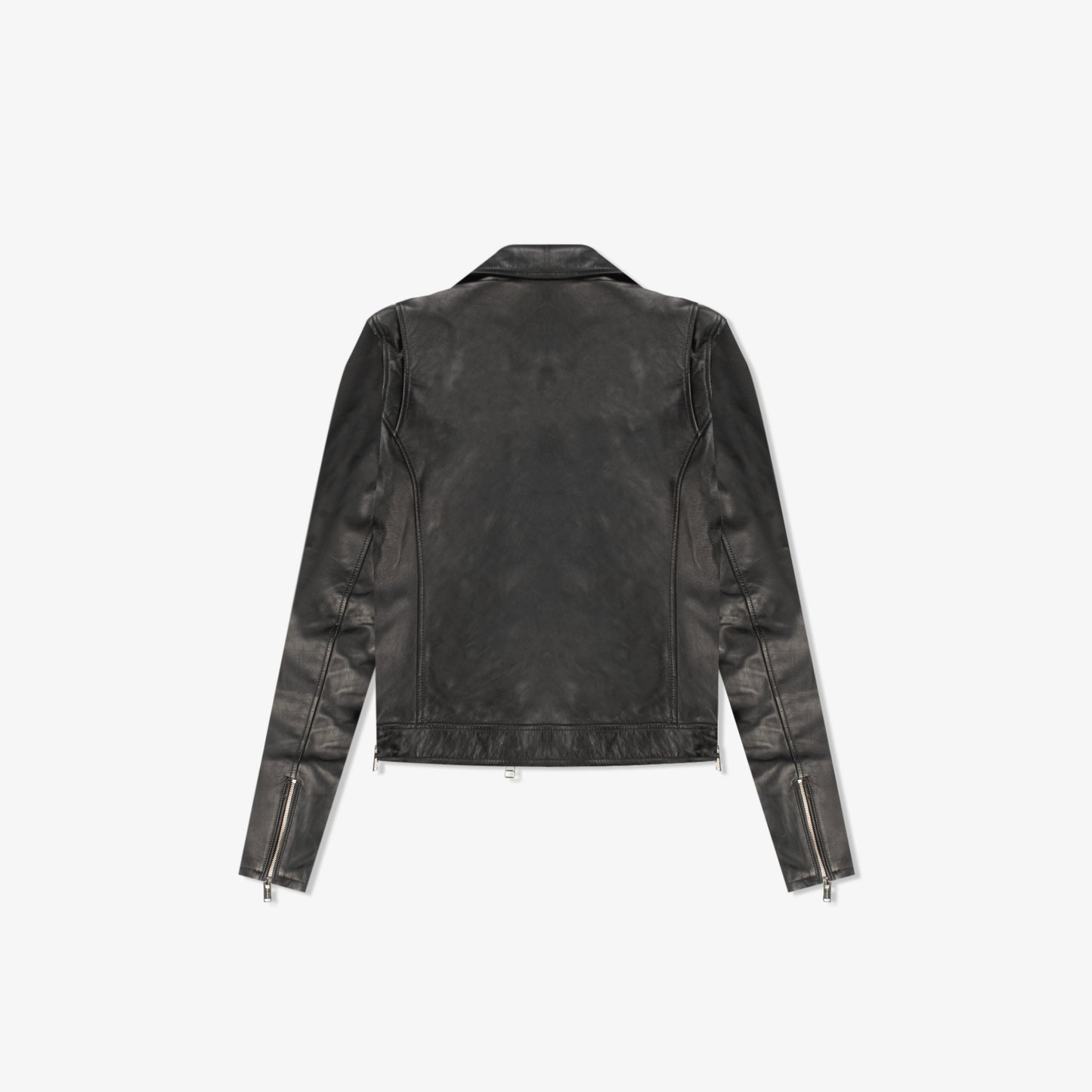 REBELLION BLACK LEATHER MOTO JACKET