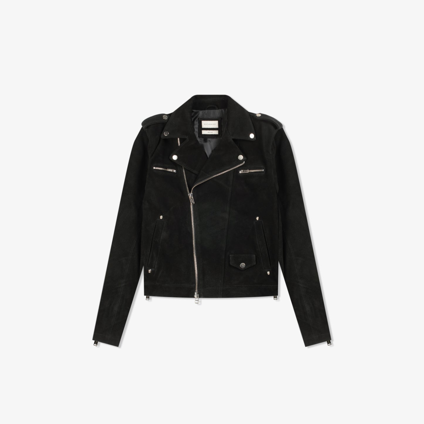 REBELLION BLACK SUEDE MOTO JACKET