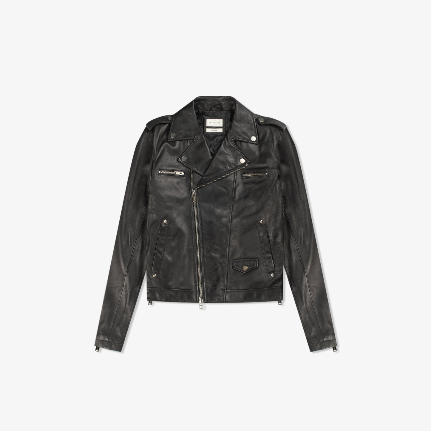 REBELLION BLACK LEATHER MOTO JACKET