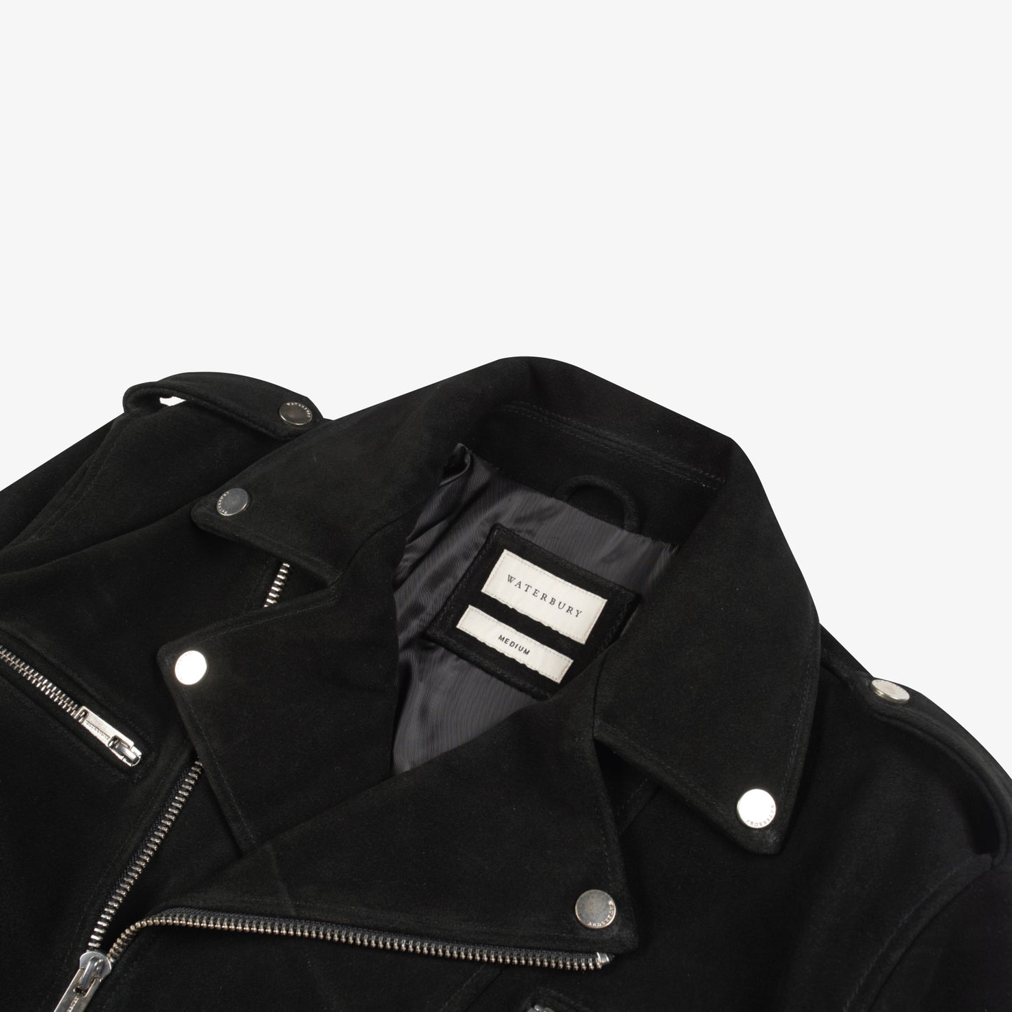 REBELLION BLACK SUEDE MOTO JACKET