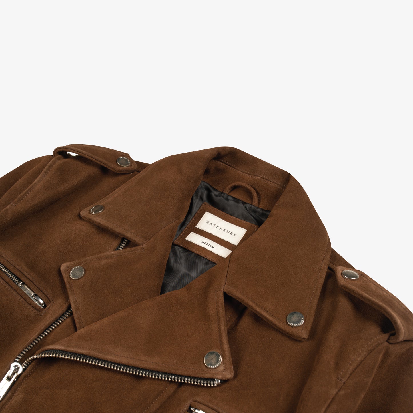 REBELLION TOBACCO SUEDE MOTO JACKET